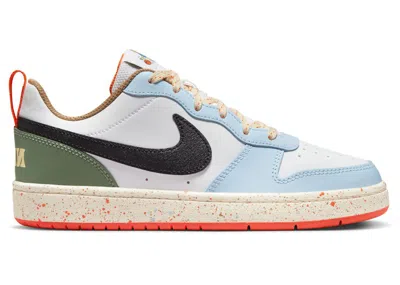 Pre-owned Nike Court Borough Low 2 Alabaster Speckled Sneakers In White/black/sail