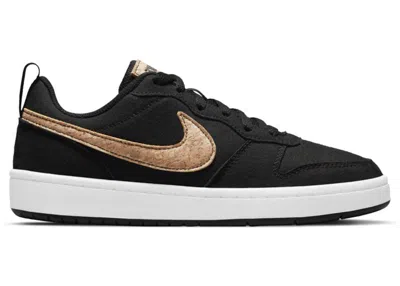 Pre-owned Nike Court Borough Low 2 Canvas Sneakers In Black/praline