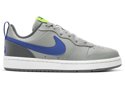 Pre-owned Nike Court Borough Low 2 Game Royal Sneakers In Grey Fog/iron Grey/volt