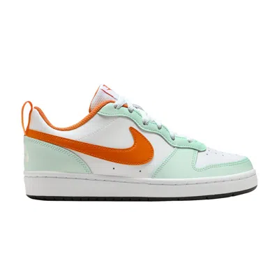 Pre-owned Nike Court Borough Low 2 Gs 'mint Foam Safety Orange' | White | Kid's Size 6.5