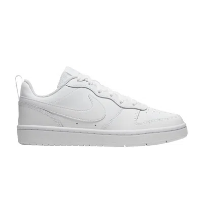 Pre-owned Nike Court Borough Low 2 Gs 'triple White' | Kid's Size 5