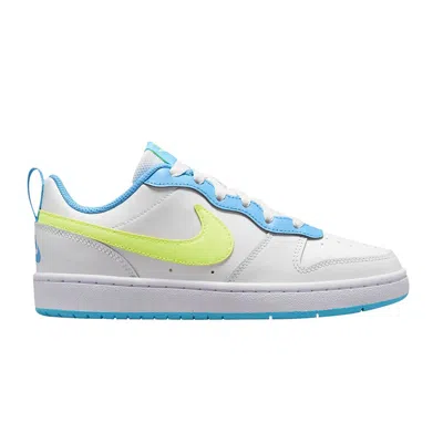 Pre-owned Nike Court Borough Low 2 Gs 'white Baltic Blue Volt' | Kid's Size 6