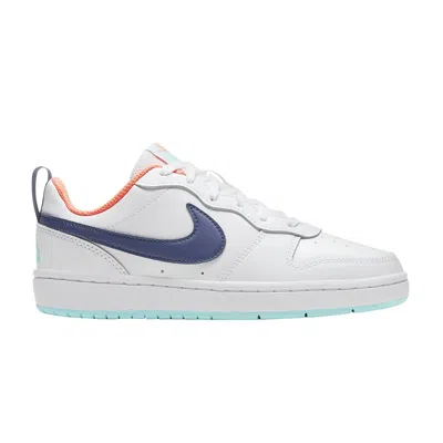 Pre-owned Nike Court Borough Low 2 Gs 'white Dark Purple Dust' | Kid's Size 3.5