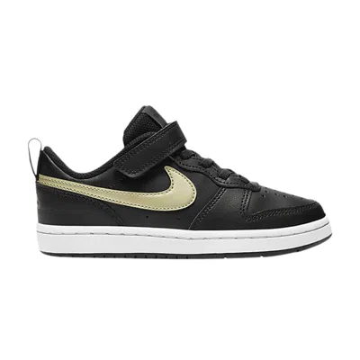 Pre-owned Nike Court Borough Low 2 Ps 'black Metallic Gold Star' | Kid's Size 3