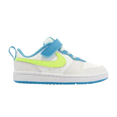 Pre-owned Nike Court Borough Low 2 Ps 'white Baltic Blue Volt' | Kid's Size 11.5