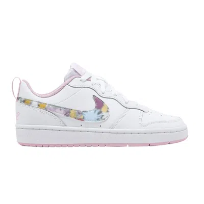 Pre-owned Nike Court Borough Low 2 Se Gs 'floral Swoosh' | White | Kid's Size 5