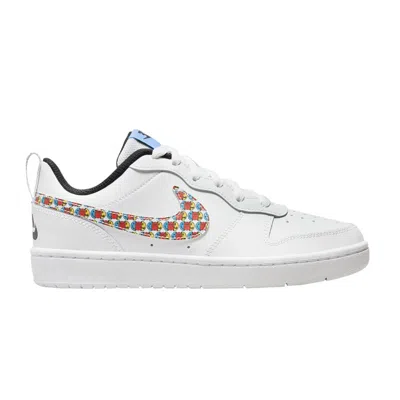 Pre-owned Nike Court Borough Low 2 Se Gs 'happy Hoops' | White | Kid's Size 6