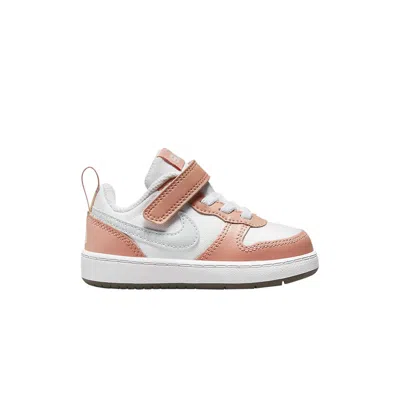 Pre-owned Nike Court Borough Low 2 Td 'white Light Madder Root' | Infant Size 8