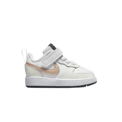 Pre-owned Nike Court Borough Low 2 Td 'white Metallic Red Bronze' | Infant Size 10