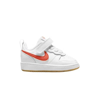 Pre-owned Nike Court Borough Low 2 Td 'white Orange' | Infant Size 8