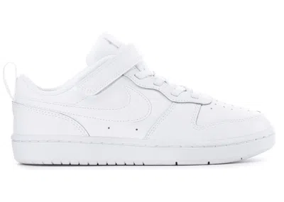 Pre-owned Nike Court Borough Low 2 Triple Sneakers In White