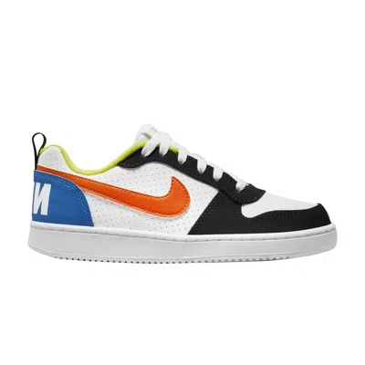 Pre-owned Nike Court Borough Low Gs 'black Orange Blue' | White | Kid's Size 3.5