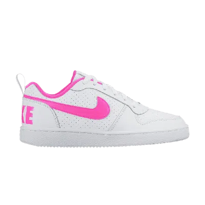 Pre-owned Nike Court Borough Low Gs 'white Pink Blast'