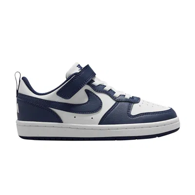 Pre-owned Nike Court Borough Low Ps 'white Midnight Navy' | Blue | Kid's Size 12.5
