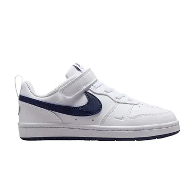 Pre-owned Nike Court Borough Low Ps 'white Midnight Navy' | Kid's Size 13.5