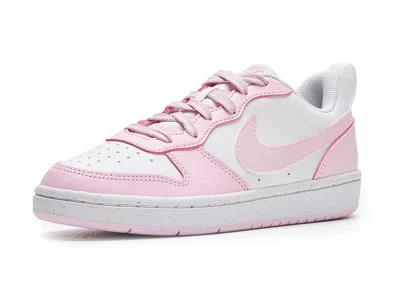 Nike Court Borough Low Recraft (big Kid) Kid's Shoes White/pink Foam : 7 Big Kid M, Synthetic