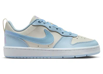 Pre-owned Nike Court Borough Low Recraft Celestine Blue Sneakers In Soft Pearl/hydrangeas/white