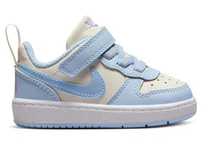 Pre-owned Nike Court Borough Low Recraft Celestine Blue Sneakers In Soft Pearl/hydrangeas/white