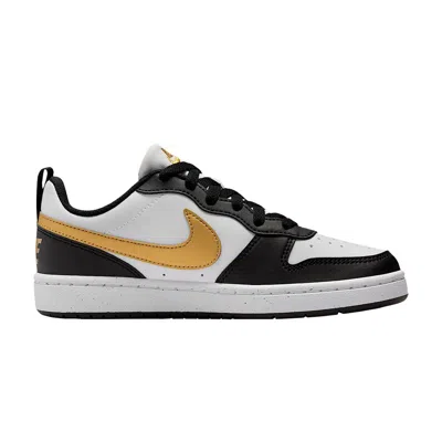 Pre-owned Nike Court Borough Low Recraft Gs 'black Metallic Gold' | Kid's Size 6.5