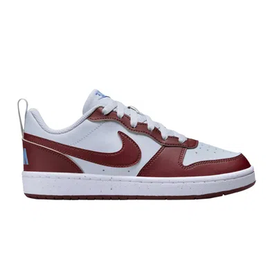 Pre-owned Nike Court Borough Low Recraft Gs 'dark Team Red Pure Platinum' | Kid's Size 4