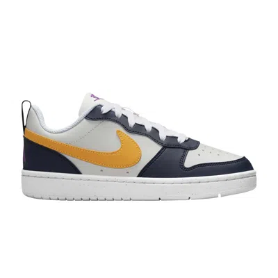 Pre-owned Nike Court Borough Low Recraft Gs 'obsidian University Gold' | Blue | Kid's Size 3.5
