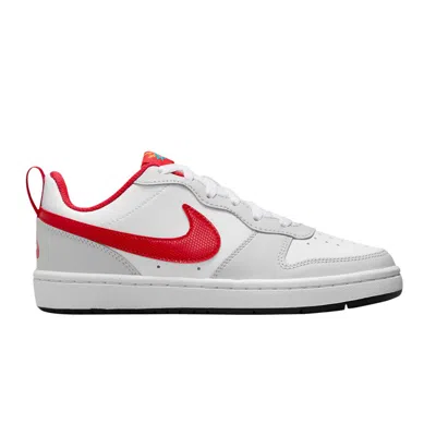 Pre-owned Nike Court Borough Low Recraft Gs 'photon Dust University Red' | Grey | Kid's Size 3.5