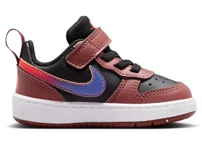 Pre-owned Nike Court Borough Low Recraft Orange Deep Night Sneakers In Black/red Sepia/team Orange