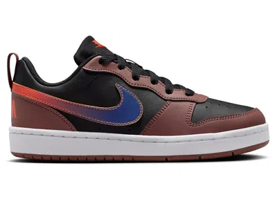 Pre-owned Nike Court Borough Low Recraft Orange Deep Night Sneakers In Black/red Sepia/team Orange
