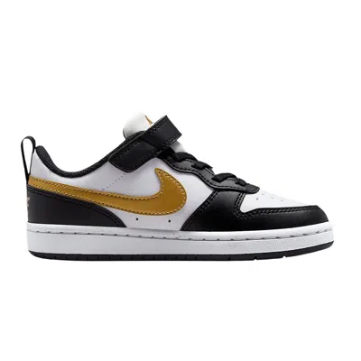 Pre-owned Nike Court Borough Low Recraft Ps 'black Metallic Gold' | Kid's Size 13.5