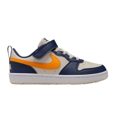 Pre-owned Nike Court Borough Low Recraft Ps 'midnight Navy Orange Peel' | Blue | Kid's Size 4