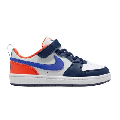 Pre-owned Nike Court Borough Low Recraft Ps 'midnight Navy Team Orange' | White | Kid's Size 2