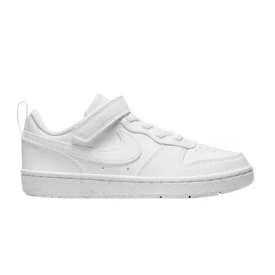 Pre-owned Nike Court Borough Low Recraft Ps 'triple White' | Kid's Size 4.5