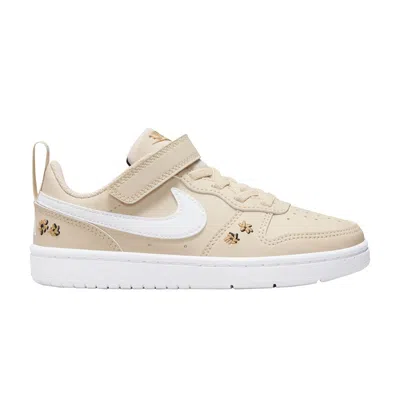 Pre-owned Nike Court Borough Low Recraft Se Ps 'embroidered Floral' | Tan | Kid's Size 13