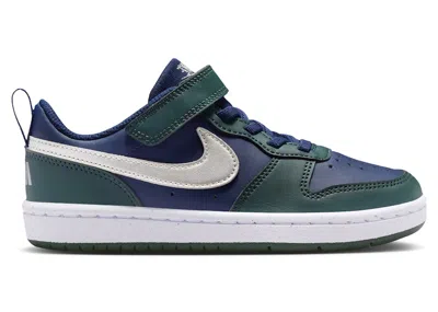 Pre-owned Nike Court Borough Low Recraft Sneakers In Midnight Navy Blue/seaweed/white
