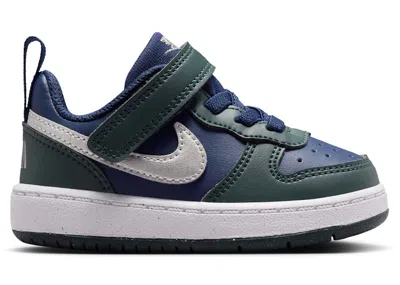 Pre-owned Nike Court Borough Low Recraft Sneakers In Midnight Navy Blue/seaweed/white