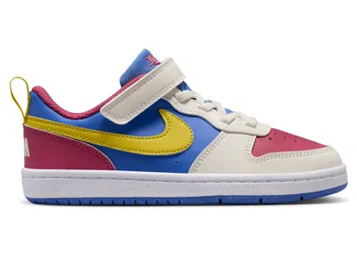 Pre-owned Nike Court Borough Low Recraft Sneakers In Sweet Beet/soft Pearl/comet Blue