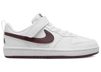 Pre-owned Nike Court Borough Low Recraft Sneakers In White/burgundy Crush