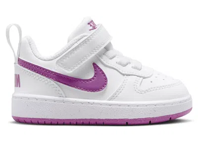 Pre-owned Nike Court Borough Low Recraft Sneakers In White/hot Fuchsia In Multi