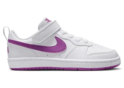 Pre-owned Nike Court Borough Low Recraft Sneakers In White/hot Fuchsia
