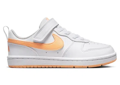 Pre-owned Nike Court Borough Low Recraft Sneakers In White/peach Cream