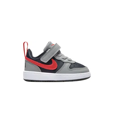 Pre-owned Nike Court Borough Low Recraft Td 'light Smoke Grey Bright Crimson' | Infant Size 7