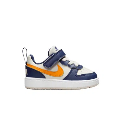 Pre-owned Nike Court Borough Low Recraft Td 'midnight Navy Orange Peel' | Blue | Infant Size 4