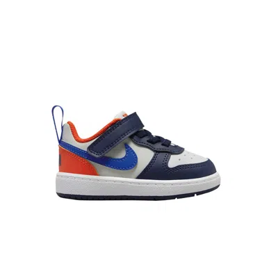 Pre-owned Nike Court Borough Low Recraft Td 'midnight Navy Team Orange' | White | Infant Size 4