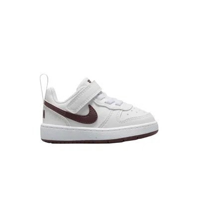 Pre-owned Nike Court Borough Low Recraft Td 'white Burgundy Crush' | Infant Size 9