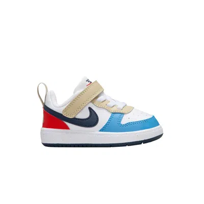 Pre-owned Nike Court Borough Low Recraft Td 'white Thunder Blue Light Crimson' | Infant Size 6