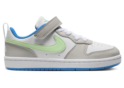 Pre-owned Nike Court Borough Low Recraft Vapor Green Sneakers In Light Iron Ore/white/photo Blue