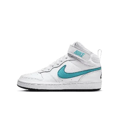 Nike Babies' Court Borough Mid 2 Big Kids' Shoes In White