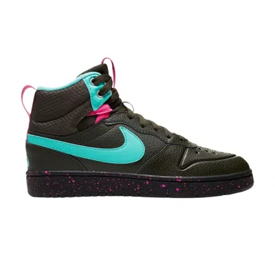 Pre-owned Nike Court Borough Mid 2 Boot Gs 'miami Vice' | Black | Kid's Size 7