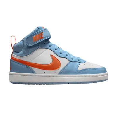 Pre-owned Nike Court Borough Mid 2 Gs 'aquarius Blue Total Orange' | Kid's Size 3.5
