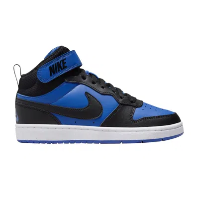 Pre-owned Nike Court Borough Mid 2 Gs 'black Game Royal' | Blue | Kid's Size 2